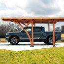 [12X18FT] Alora Premium Heavy-Duty Pine Wood Arc-Shaped Carport With Metal Roof (SAK94716)