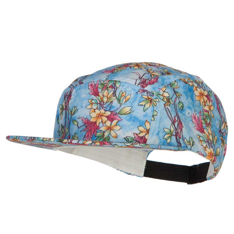 Men's Blossom Print 5 Panel Cap