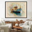 Boat in Harbour Canvas