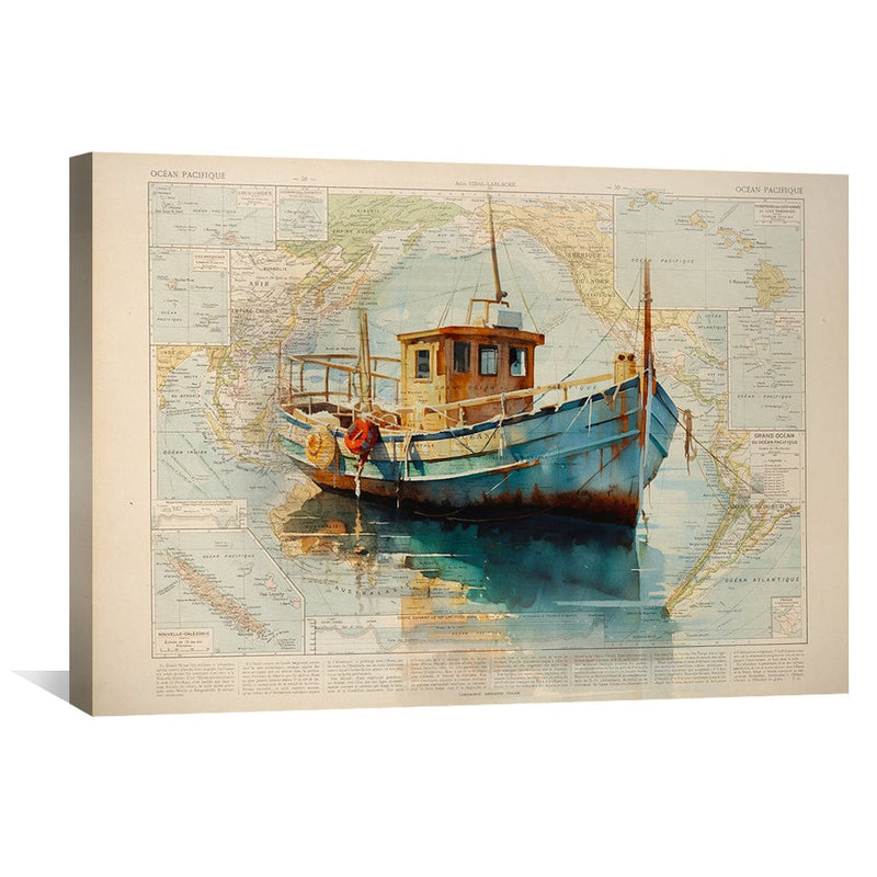 Boat in Harbour Canvas