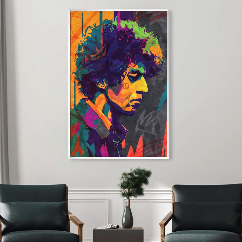 Bob Dylan Abstract Canvas