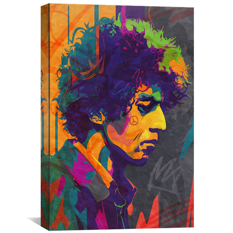 Bob Dylan Abstract Canvas