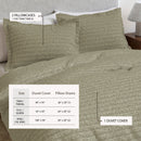 100% Cotton Honeycomb Waffle Duvet Set - Mattea Collection by Great Bay Home