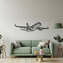 757-200 Angle Metal Aircraft Wall Art - NCP0011