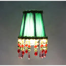 GobekUsa Bohemia Style Emerald Green Cloth Lampshade with Tassels