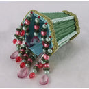 GobekUsa Bohemia Style Emerald Green Cloth Lampshade with Tassels