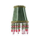 GobekUsa Bohemia Style Emerald Green Cloth Lampshade with Tassels