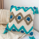Bohemian beige and brown tufted cushion cover living room pillow by Decorbites