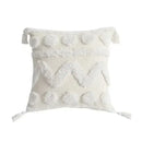 Bohemian beige and brown tufted cushion cover living room pillow by Decorbites