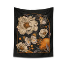 Bohemian black butterfly flower tapestry wall hanging bedroom decor by Decorbites