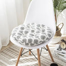 Bohemian blue green & red geometric meditation cushion pouf living room by Decorbites