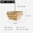 GobekUsa Bohemian Chandelier Tassel Light Chain Pendant LED Suspension Light