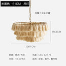 GobekUsa Bohemian Chandelier Tassel Light Chain Pendant LED Suspension Light