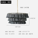 GobekUsa Bohemian Chandelier Tassel Light Chain Pendant LED Suspension Light