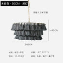 GobekUsa Bohemian Chandelier Tassel Light Chain Pendant LED Suspension Light
