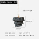 GobekUsa Bohemian Chandelier Tassel Light Chain Pendant LED Suspension Light