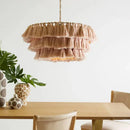 GobekUsa Bohemian Chandelier Tassel Light Chain Pendant LED Suspension Light