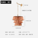 GobekUsa Bohemian Chandelier Tassel Light Chain Pendant LED Suspension Light