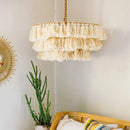 GobekUsa Bohemian Chandelier Tassel Light Chain Pendant LED Suspension Light