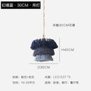 GobekUsa Bohemian Chandelier Tassel Light Chain Pendant LED Suspension Light