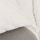 Bohemian chenille pillowcase cream tufted cushion for living room by Decorbites