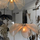 GobekUsa Bohemian LED Fabric Flower Chandelier for Dining Table Lamp and Room Decor