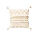 Bohemian cream geometric tassel cushion covers living room decor by Decorbites