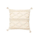 Bohemian cream geometric tassel cushion covers living room decor by Decorbites