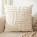 Bohemian cream velvet knitted cushion cover living room pillow case by Decorbites