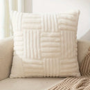 Bohemian cream velvet knitted cushion cover living room pillow case by Decorbites