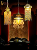 GobekUsa Bohemian Crystal Pendant Lights LED E27 Gold/Black Cafe Bar Decor