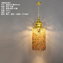 GobekUsa Bohemian Crystal Pendant Lights LED E27 Gold/Black Cafe Bar Decor