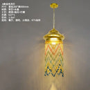 GobekUsa Bohemian Crystal Pendant Lights LED E27 Gold/Black Cafe Bar Decor