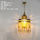 GobekUsa Bohemian Crystal Pendant Lights LED E27 Gold/Black Cafe Bar Decor