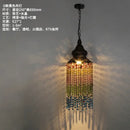 GobekUsa Bohemian Crystal Pendant Lights LED E27 Gold/Black Cafe Bar Decor