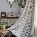 GobekUsa Bohemian Ethnic Geometry Printed Cotton Linen Curtain