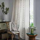 GobekUsa Bohemian Ethnic Geometry Printed Cotton Linen Curtain