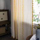 GobekUsa Bohemian Ethnic Geometry Printed Cotton Linen Curtain