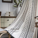 GobekUsa Bohemian Ethnic Geometry Printed Cotton Linen Curtain