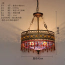 GobekUsa Bohemian Exotic Stained Glass Pendant Lights LED E27 for Home Decor & Dining