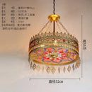 GobekUsa Bohemian Exotic Stained Glass Pendant Lights LED E27 for Home Decor & Dining