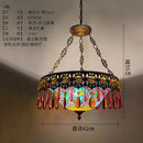 GobekUsa Bohemian Exotic Stained Glass Pendant Lights LED E27 for Home Decor & Dining