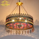 GobekUsa Bohemian Exotic Stained Glass Pendant Lights for Home Decor and Hospitality