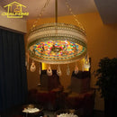 GobekUsa Bohemian Exotic Stained Glass Pendant Lights for Home Decor and Hospitality