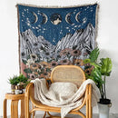 GobekUsa Bohemian Throw Blanket - Geometric Abstract Tapestry Sofa Cover with Tassel - Living Room Decor Rug