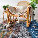 GobekUsa Bohemian Throw Blanket - Geometric Abstract Tapestry Sofa Cover with Tassel - Living Room Decor Rug