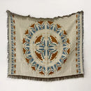 GobekUsa Bohemian Throw Blanket - Geometric Abstract Tapestry Sofa Cover with Tassel - Living Room Decor Rug