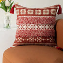 Bohemian floral throw pillow cover with tassels for living room by Decorbites