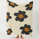 GobekUsa Bohemian Flower Knitted Throw Blanket