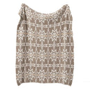 GobekUsa Bohemian Flower Knitted Throw Blanket